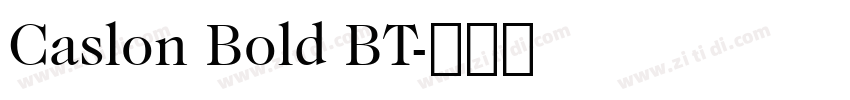 Caslon Bold BT字体转换